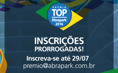 Prorrogadas inscrições para o 2º Prêmio TOP Abrapark